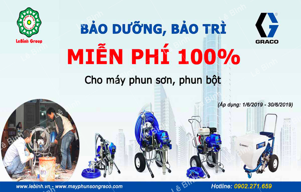 dia chi bao duong may phun son bot graco