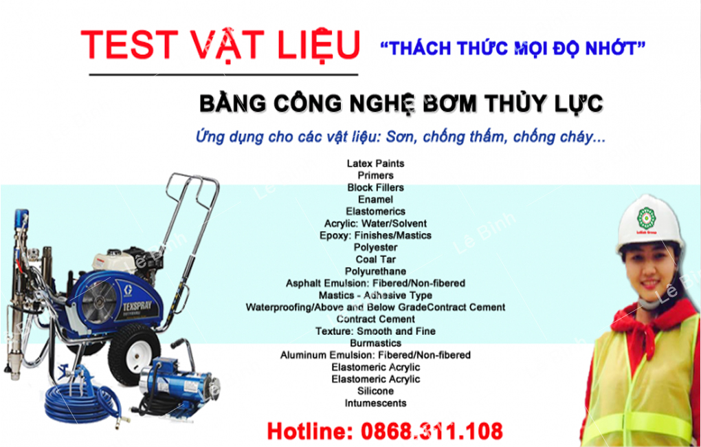 nhan test vat lieu co do nhot cao bang cong nghe bom thuy luc